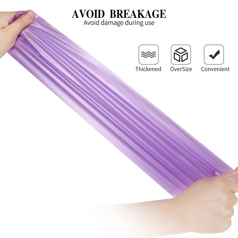HDY 3 Rolls Small Trash Bags - 60 Counts Durable 4 Gallon Small Garbage Bags for home office kitchen Bathroom Bedroom Trash Can liners(Purple) - Image 4