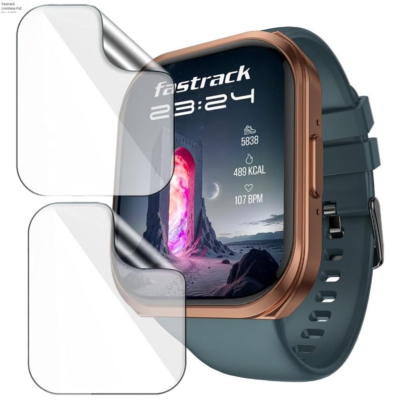 HELLOSCREEN 2-Pack | Screen Protector Guard for Fastrack Limitless Fs1+ | 2.01 inch | Smartwatch - Flexible & Ultrathin TPU Film, 9H Scratch Resistant, Bubble Free - Not Tempered Glass - Image 1