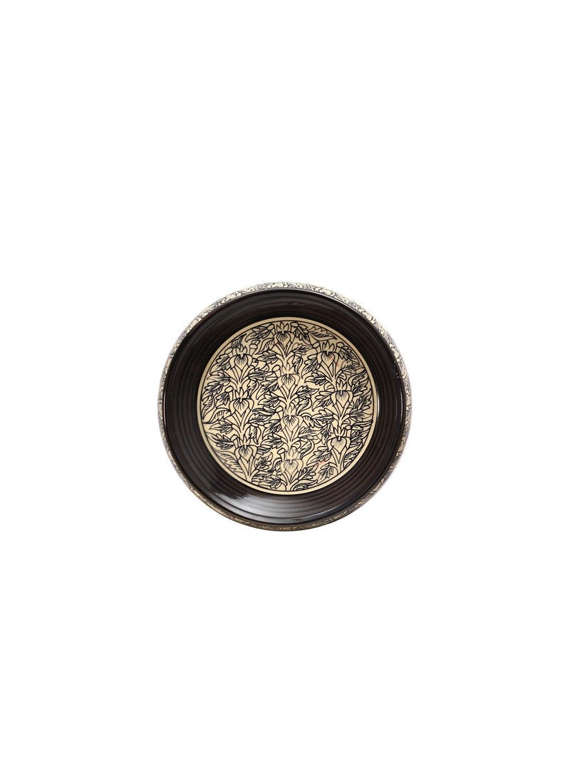 Caffeine Caffeine Ceramic Handmade Black Perru Decorative Bowl 8 inch(Set of 1) 