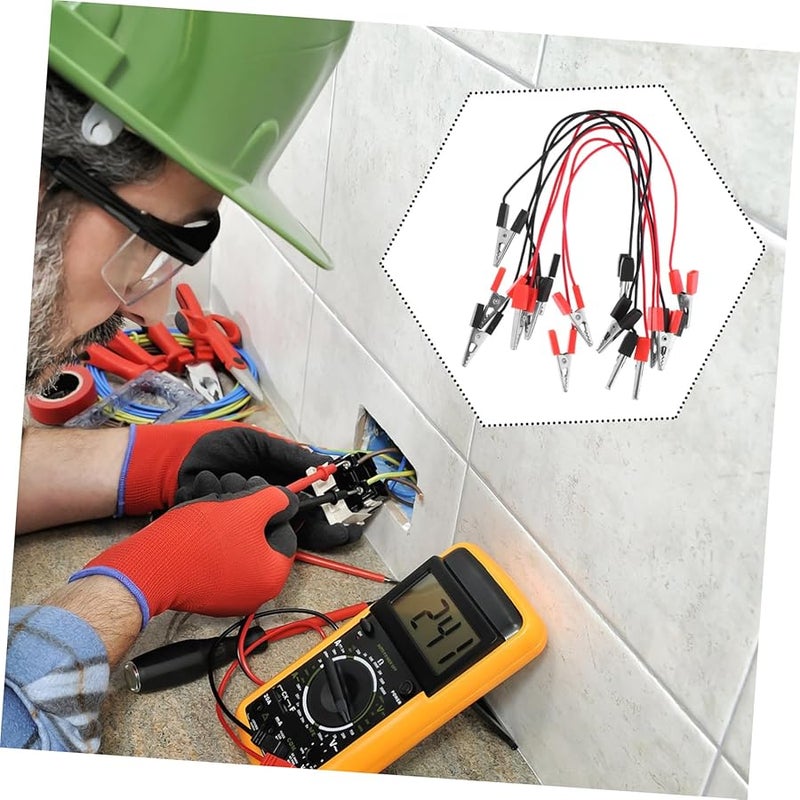 8 Pcs Insulated Alligator Clip Wires For Electrical Circuit Experiments And Science Projects - Image 3