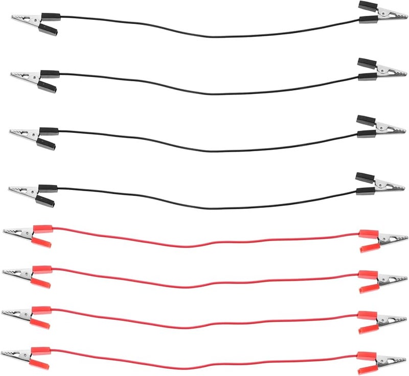 8 Pcs Insulated Alligator Clip Wires For Electrical Circuit Experiments And Science Projects - Image 1