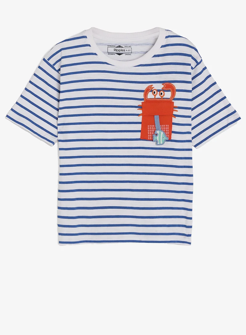 ريبلز مع نمشي Boys Round Neck T-shirt & Shorts Set