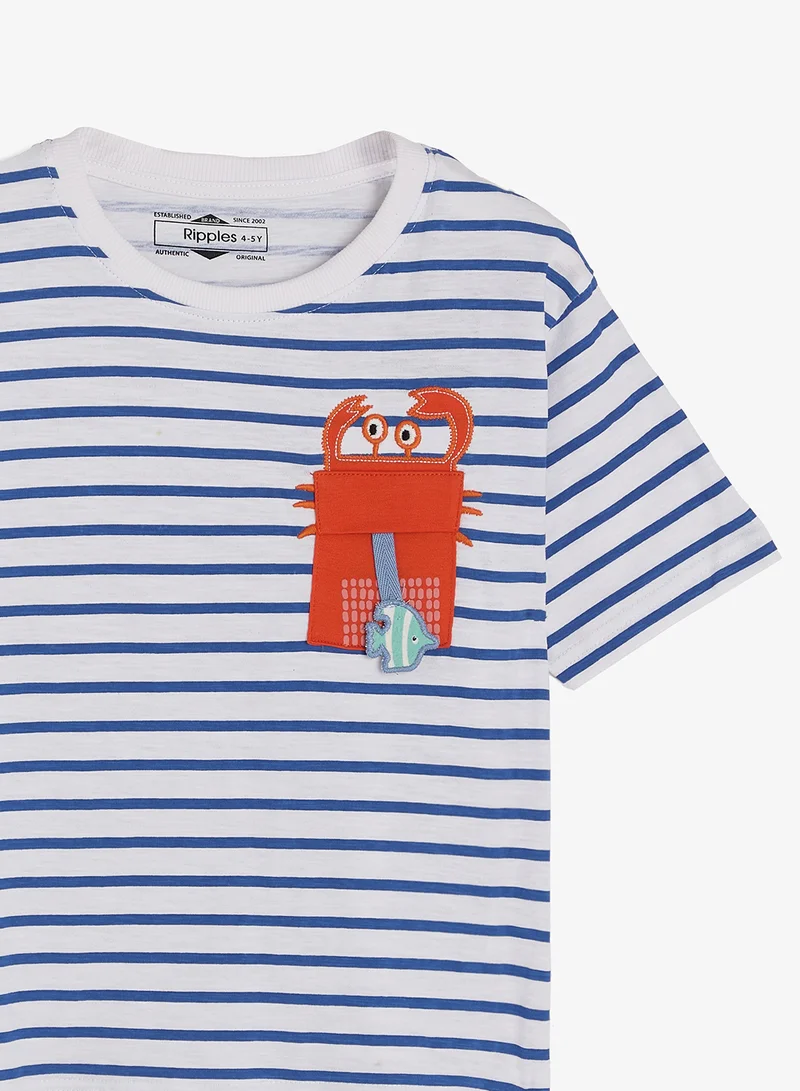 Ripples  Boys Round Neck T-shirt & Shorts Set for Kids | Best Price UAE