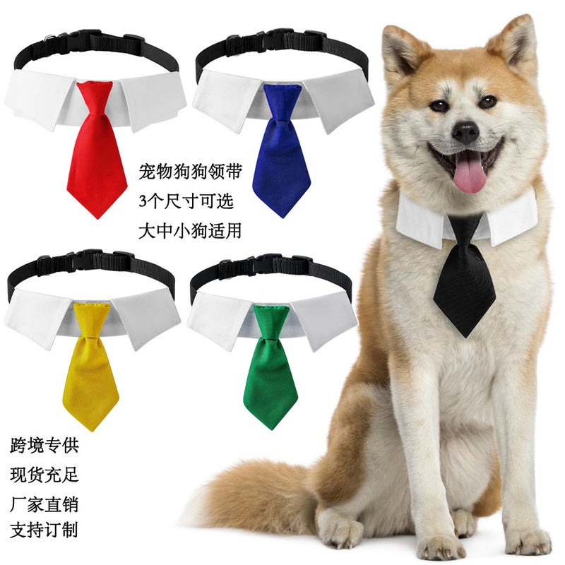 Tanpopo Dog British Style Handsome Wedding Suit Pet Dog Clothing Tie Collar Decoration - Image 2