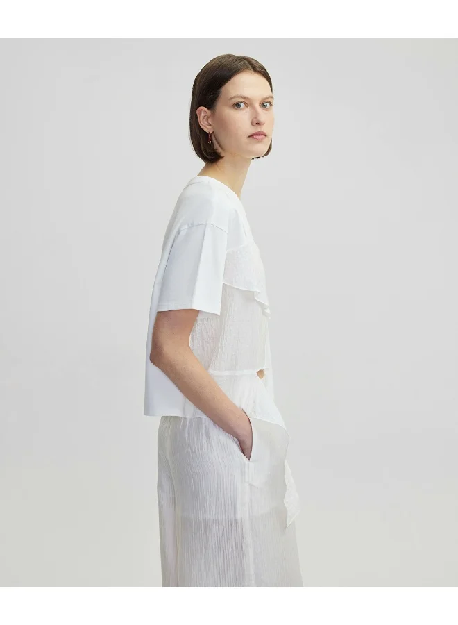Ipekyol Ruffled And Mixed T-Shirt