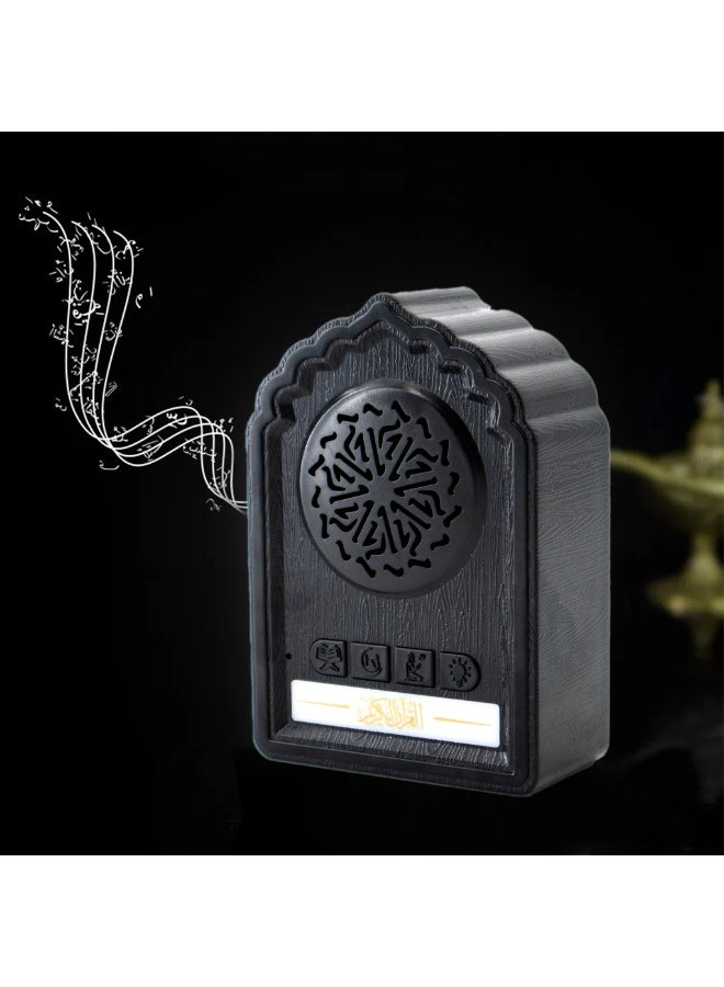 Equantu Quran Decoration Wall Plug Beautiful Quran Speaker QB812, Complete Quran Recitation Zikir Speaker for Home, Mosque, Office Black - Image 3