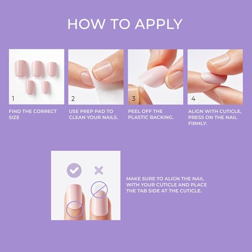 Impress KISS imPRESS No Glue Mani Press On Nails, , 'Baby why so Blue', Blue, Short Size, Squoval Shape, Includes 30 Nails, Prep Pad, Instructions Sheet, 1 Manicure Stick, 1 Mini File - Image 2