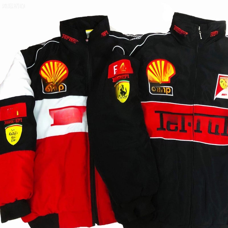 F1 Racing Suit, Full Style Embroidered Racing Suit, Preppy Style Retro Style Motorcycle Suit, Cycling Suit, Cotton Suit - Image 4