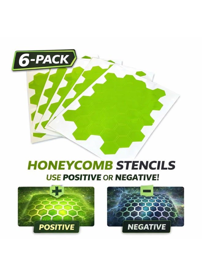 LiME LiNE Honeycomb Airbrush Stencil for Custom Paint - Image 3