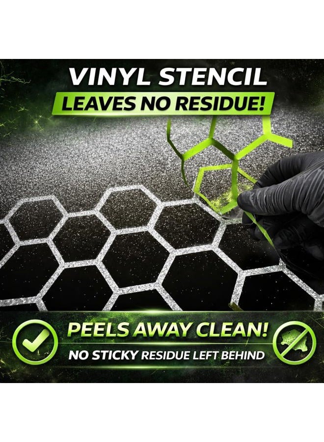 LiME LiNE Honeycomb Airbrush Stencil for Custom Paint - Image 2