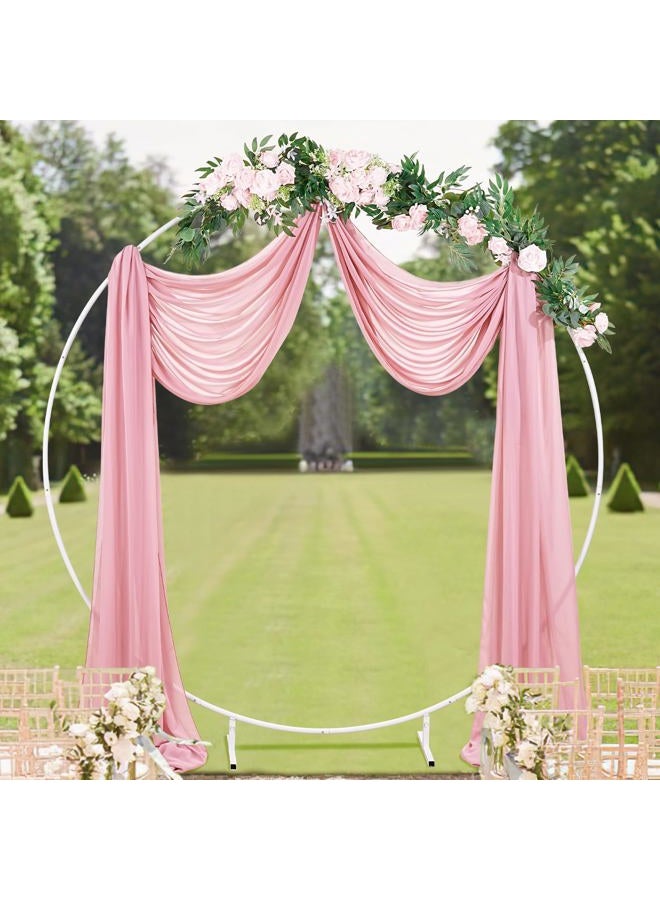 SoarDream Dusty Rose Wedding Drapes 2 Panels 6 Yards Sheer Backdrop Curtains for Bridal Shower Wedding Arches for Ceremony Decorations - Image 2