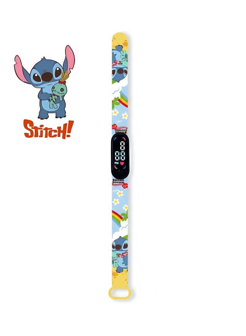 STITCH Kids Digital LED Watch – Button Touch Wrist Watch –Adjustable Silicone Strap ft Stitch Cartoon Character for Boys & Girls - Image 1