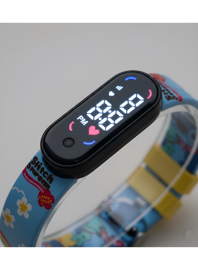 STITCH Kids Digital LED Watch – Button Touch Wrist Watch –Adjustable Silicone Strap ft Stitch Cartoon Character for Boys & Girls - Image 4