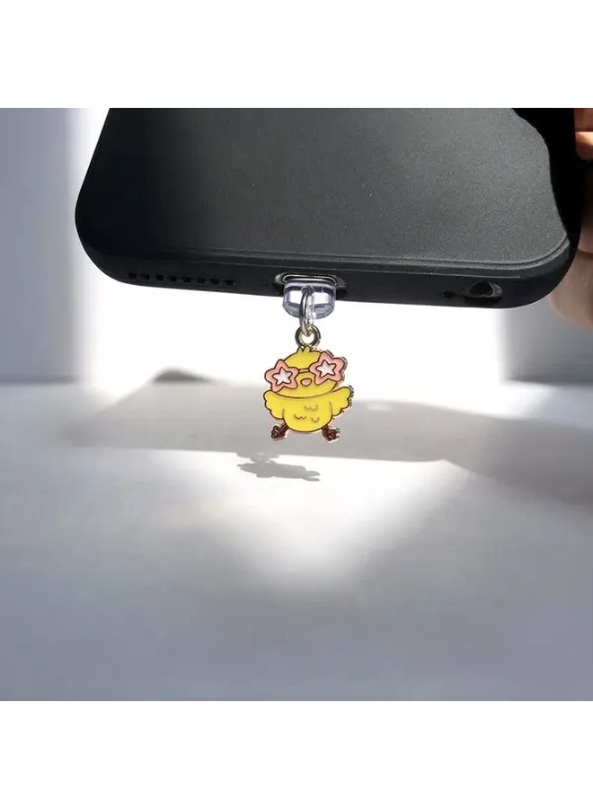 1pc New Cute Party Bird Mobile Phone Dust Plug For Type C Charging Interface Multi Use Phone Charm Decoration Protects Charging Port Suitable For Iphone Type C Port Holiday Gift Birthday Present Pendant - Image 1