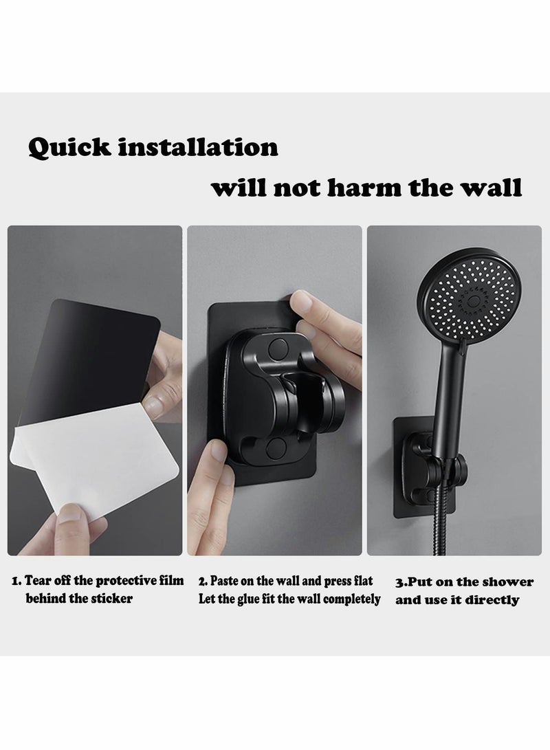 SOLARAE Adhesive Shower Head Holder, Strong Adjustable Wall Mount Waterproof Handheld Holder No-Damage for RV Kids Bathroom - Image 5