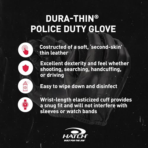 HATCH Dura-Thin Search Duty Glove, Black, XX-Large - Image 4
