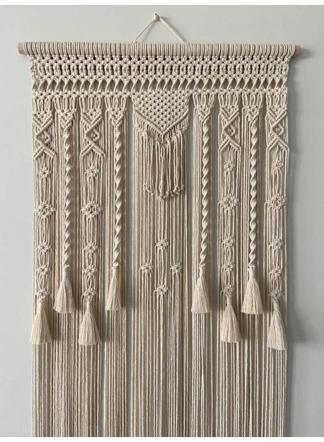 انتيكيانو ستارة مكرمية قطنية منسوجة يدويا للنافذة والباب وخلفية الزفاف، أحمر - Image 2