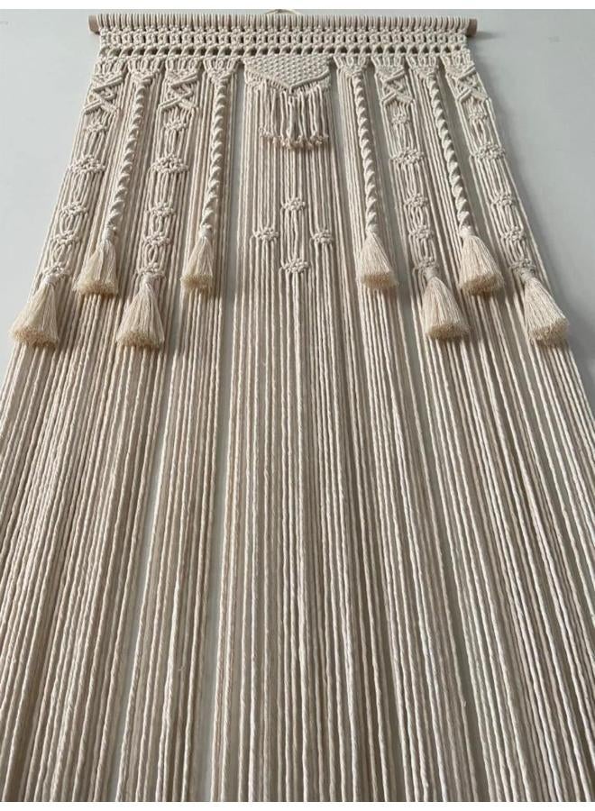 انتيكيانو ستارة مكرمية قطنية منسوجة يدويا للنافذة والباب وخلفية الزفاف، أحمر - Image 3