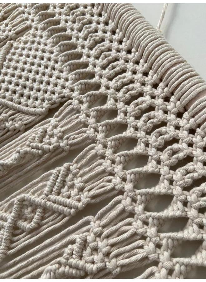 انتيكيانو ستارة مكرمية قطنية منسوجة يدويا للنافذة والباب وخلفية الزفاف، أحمر - Image 4