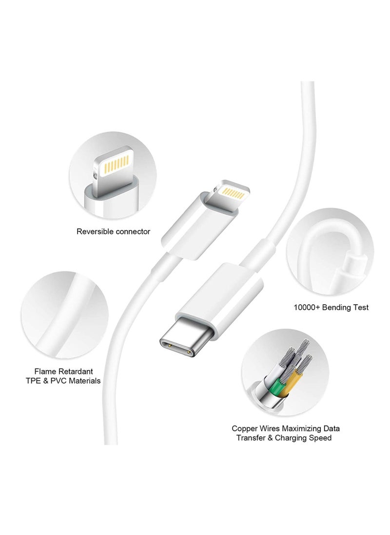 Generic - Type C PD Fast Charger with 1m Type C Lightning Cable Wall Power Adapter - Image 1