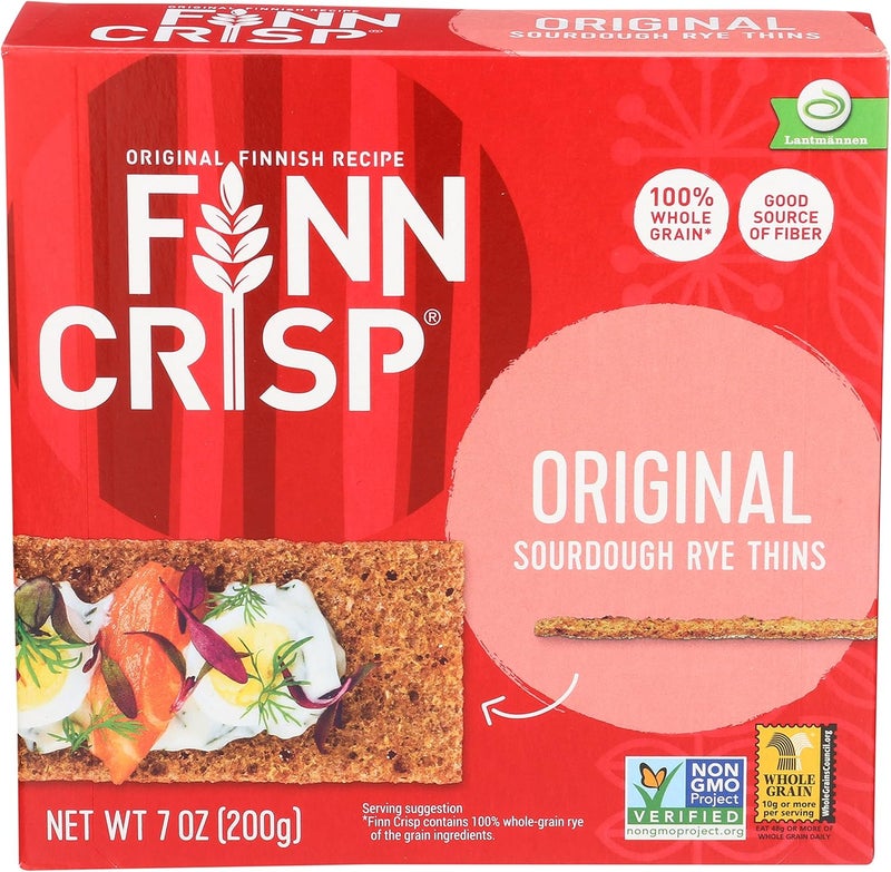 FINN CRISP فين كريسب خبز الجاودار الأصلي - علبة 7 أونصات (عبوة من 9) - Image 1