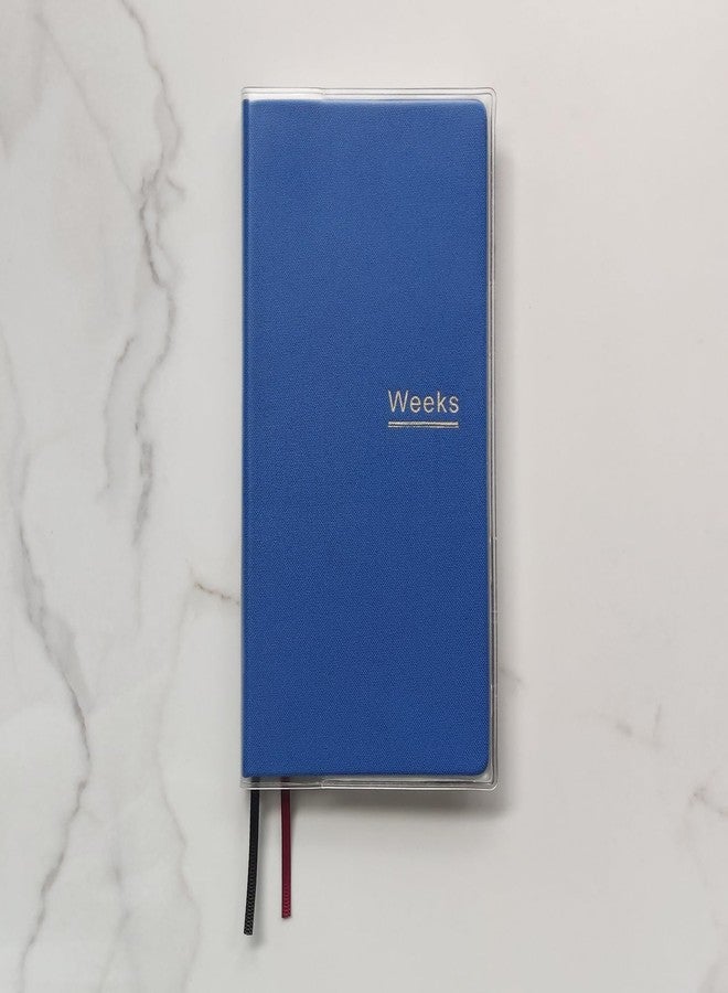 receip Undated Weekly Planner Notebook Pocket Organizer Appointment Book Journal Notebook A6 Week Plan Notepad (Blue with cover) - Image 4