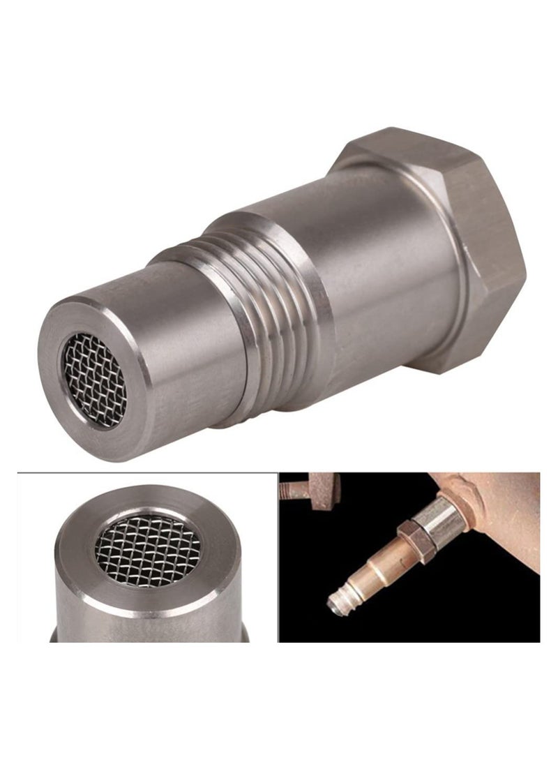 2PCS M18 x 1.5 Car O2 Oxygen Sensors Protective Plug Adapter Stainless Steel Engine Light Eliminator Adapter With Filter - Image 3