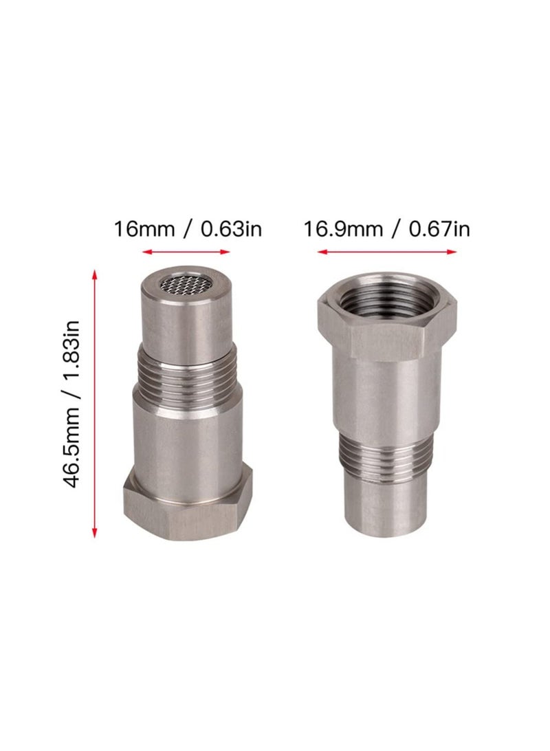 2PCS M18 x 1.5 Car O2 Oxygen Sensors Protective Plug Adapter Stainless Steel Engine Light Eliminator Adapter With Filter - Image 4
