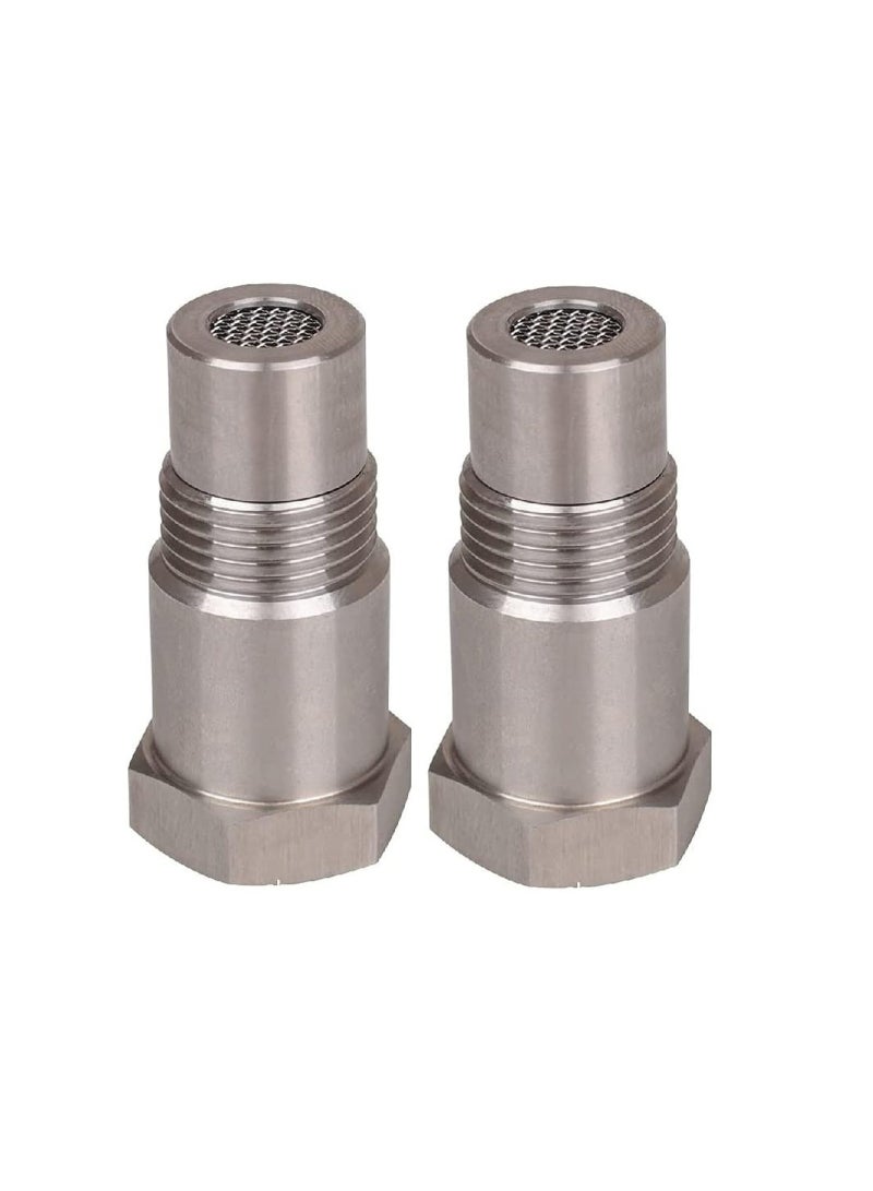2PCS M18 x 1.5 Car O2 Oxygen Sensors Protective Plug Adapter Stainless Steel Engine Light Eliminator Adapter With Filter - Image 1