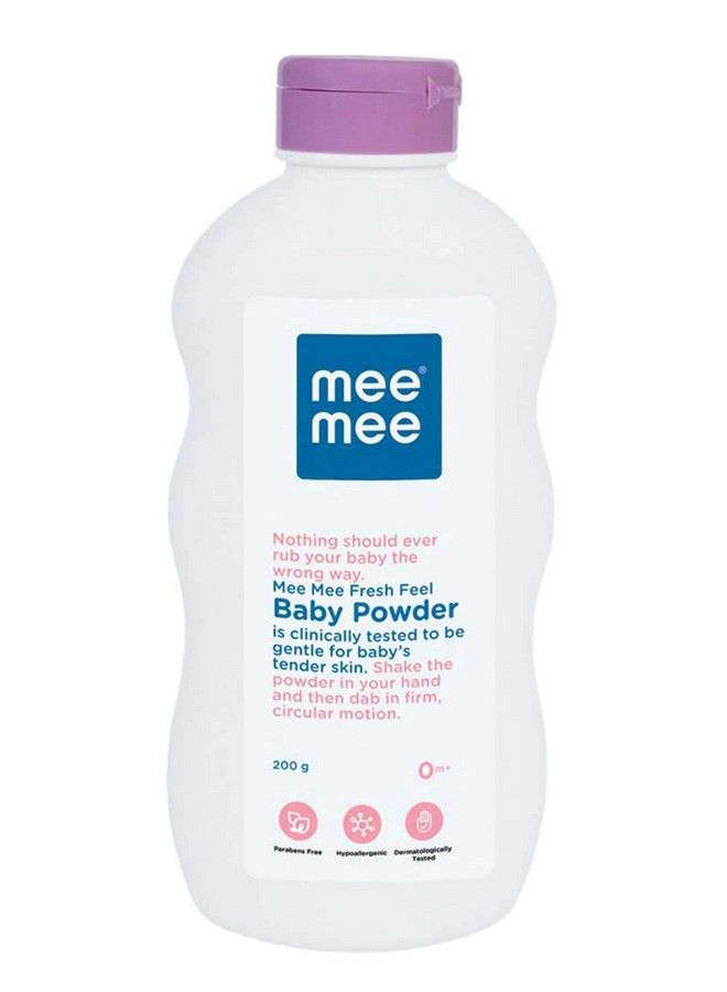 Mee Mee Infant Talcum Powder | Enriched with Avocado Oil | Dermatologist Approved | Rash-Resistant | Paraben-Free, 0m+ | (Fresh Sensation - 200g Single Pack - Image 2