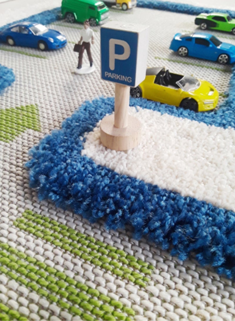 IVI 3D Play Carpet Traffic Design - Large | Blue | Activity Playmat for Kids & Children | Bedroom, Living Room, Nursery Rug | Polypropylene | Foldable | 180 cm x 134 cm - Image 5