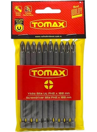 TOMAX Phillips Screwing Bit Phillips Screwing Bits Hardware Screwing Bits Bit PH2X100MM (10LU Pack) 