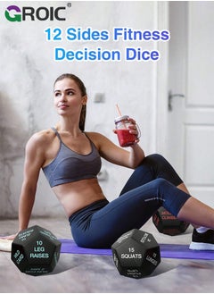 GROIC Workout Dice,Fitness Dice,Fun Workout Games,Exercise Equipment,Exercise Dice for Workouts,Exercise Dice for Fitness, Gym Workouts, WOD, Home Bodyweight HIIT  - Image 5