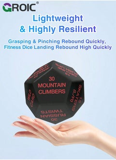 GROIC Workout Dice,Fitness Dice,Fun Workout Games,Exercise Equipment,Exercise Dice for Workouts,Exercise Dice for Fitness, Gym Workouts, WOD, Home Bodyweight HIIT  - Image 4