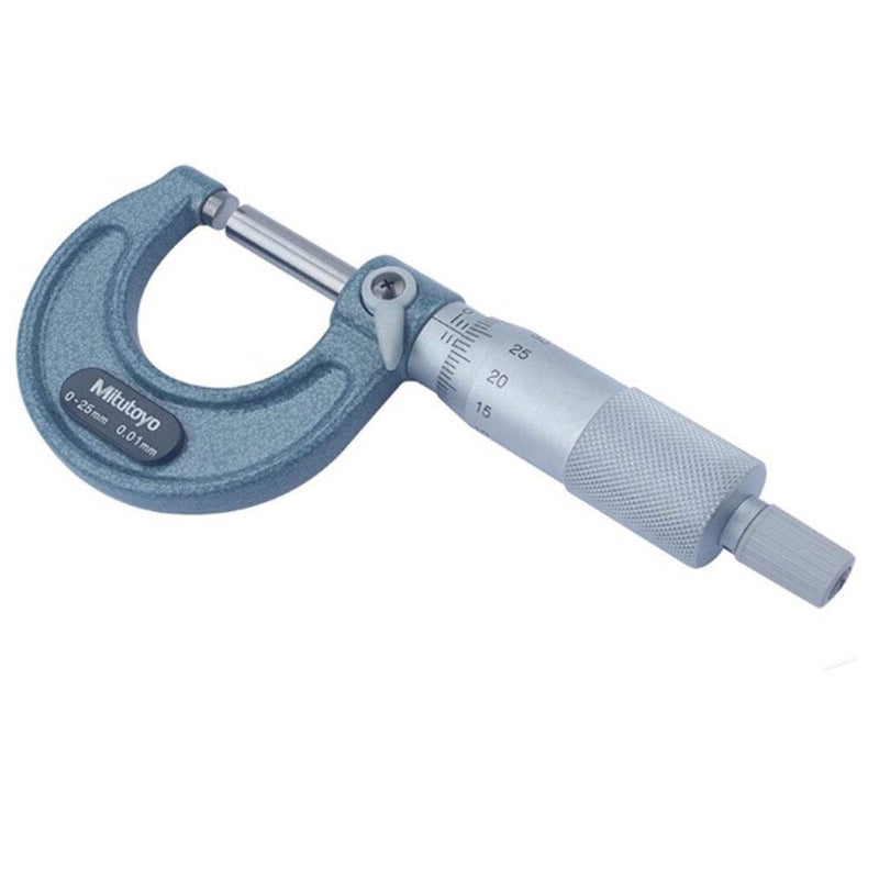Mitutoyo 103129 Outside Micrometer Bakedenamel Finish Ratchet Stop 025mm Range 0001mm Graduation 0002mm Accuracy - Image 3