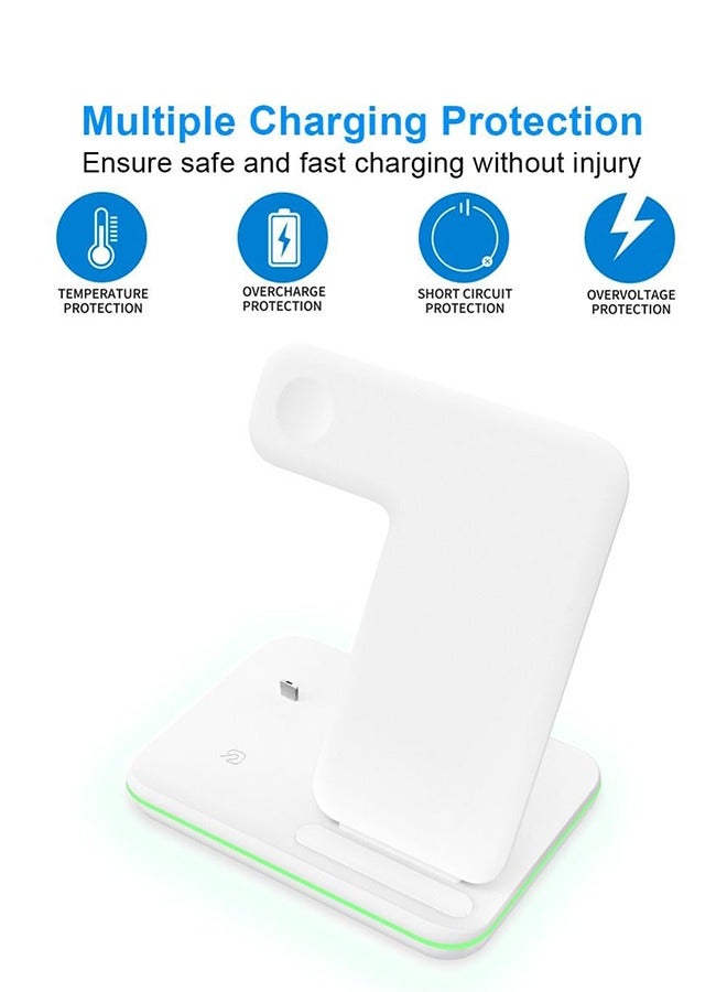 General 3 in 1 Magnetic Wireless Charger, 15W Fast Charging Station for iPhone 13/ pro/ pro-Max/ 12/ 12 Pro Max, Support for iWatch, for AirPods Pro for Bonus 18W QC 3.0 Adaptor and Magetic Metal Ring (Black)  - Image 5