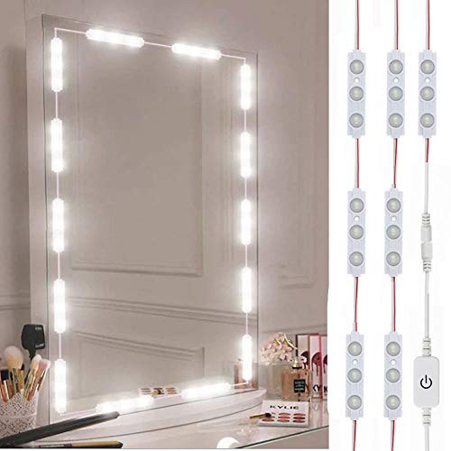 LPHUMEX Led Vanity Mirror Lights, Hollywood Style Vanity Make Up Light, 10ft Ultra Bright White LED, Dimmable Touch Control Lights Strip, for Makeup Vanity Table & Bathroom Mirror, Mirror Not Included - Image 1