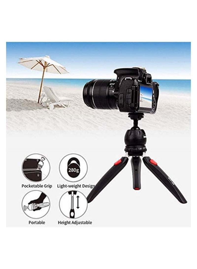 JMARY PORTABLE TRIPOD MT35 / MT-35, Table Top Mini Portable Fold-able Extendable Tripod Stand for Mobile Phones and DSLR & Digital Cameras - BLACK - Image 3