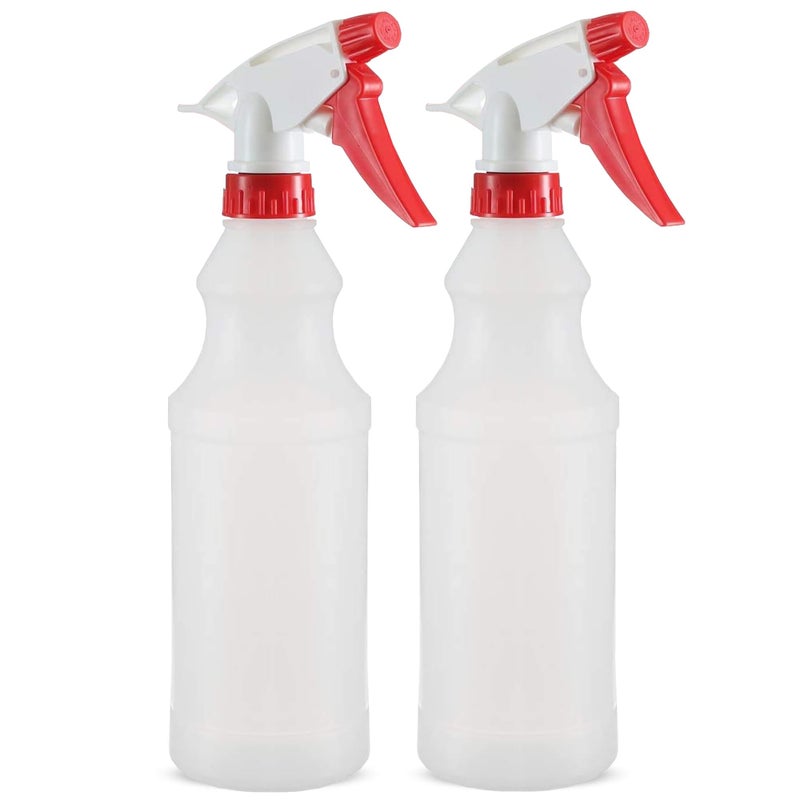 DilaBee Plastic Spray Bottle 2 Pack  16oz Empty Spray Bottles for Cleaning Gardening  Grilling  Leakproof  Adjustable Nozzle Water Spray Bottle  Heavy Duty  BPA Free Plastic Spray Bottles
