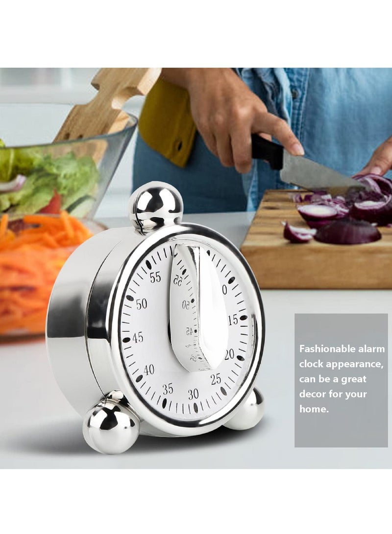 Kitchen Timer, Wind-Up Mechanical Countdown Timer Countdown Clock 1 Hour Timer for Classroom Teaching Homework Games Cooking Office Meeting - Image 3