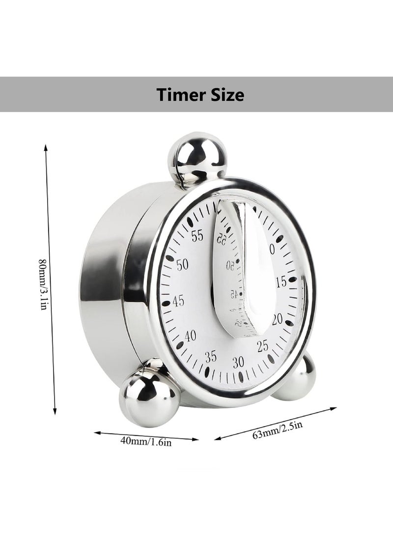 Kitchen Timer, Wind-Up Mechanical Countdown Timer Countdown Clock 1 Hour Timer for Classroom Teaching Homework Games Cooking Office Meeting - Image 5