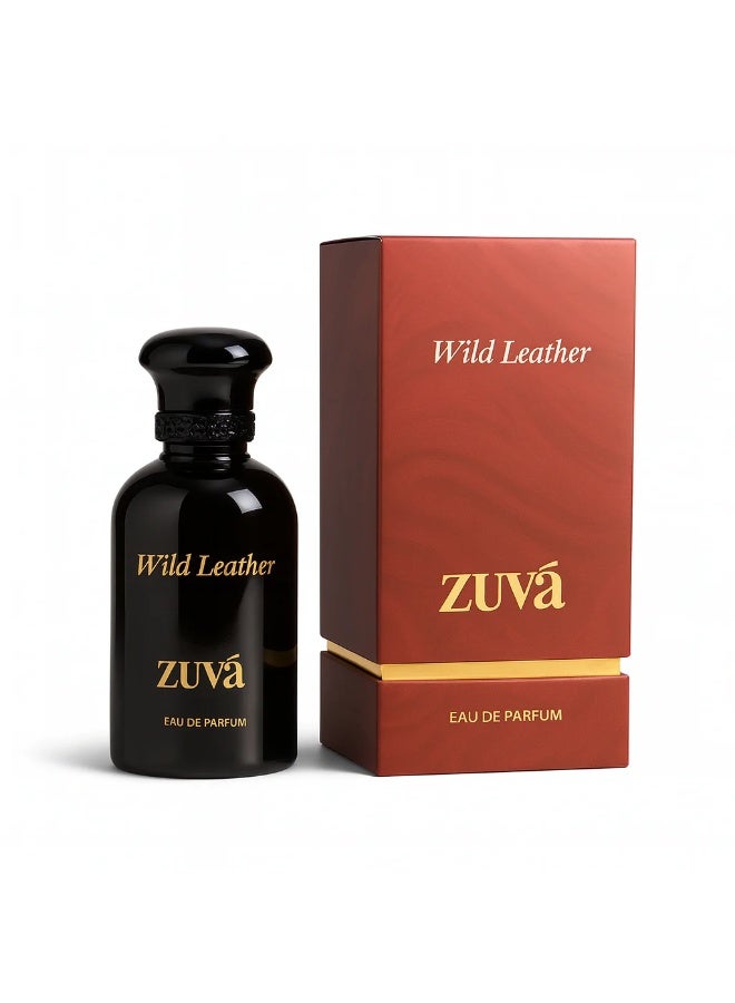 عطور زوفا عطر وايلد ليذر أو دو بارفان 100 مل - عطر طويل الأمد للجنسين برائحة الجلد العربي والعود مع الهيل والزعفران والباتشولي ونجيل الهند - Image 1