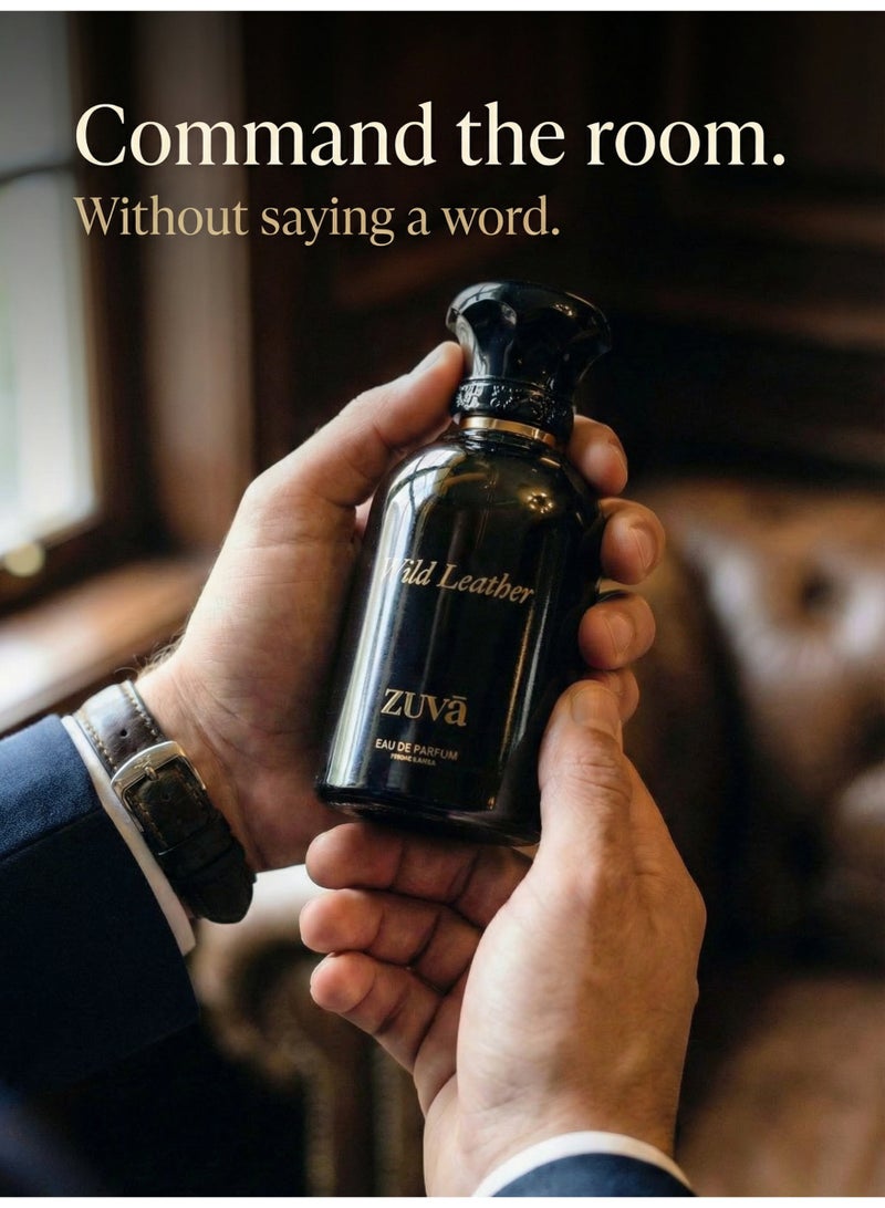 عطور زوفا عطر وايلد ليذر أو دو بارفان – 100 مل | عطر يدوم طويلاً للجنسين برائحة الجلد العربي والعود مع الهيل والزعفران والباتشولي ونجيل الهند - Image 3