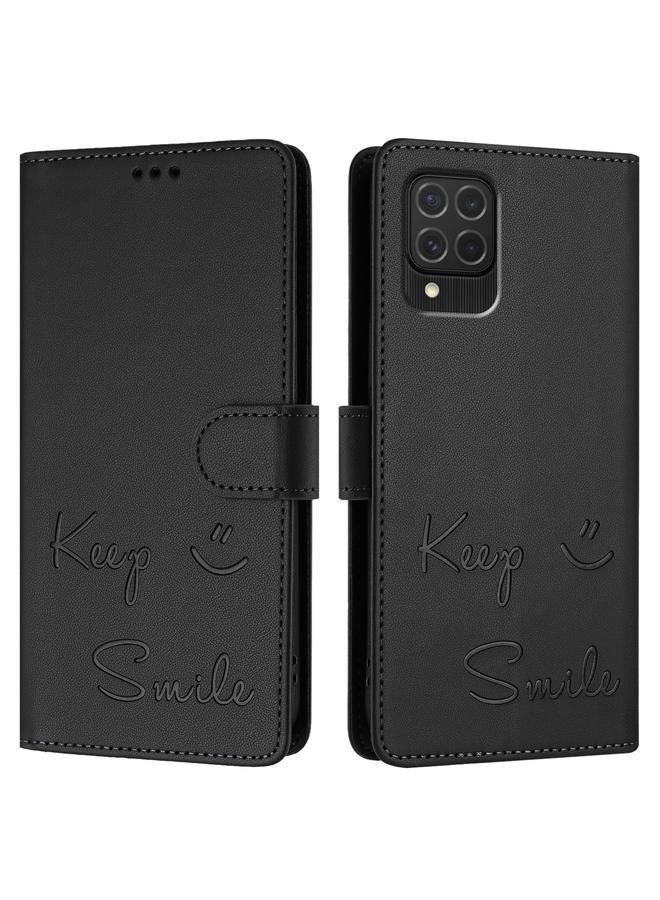 S-TOP Case For Samsung Galaxy M62 / F62 4G Smile Embossing RFID Leather Phone Case - Image 3