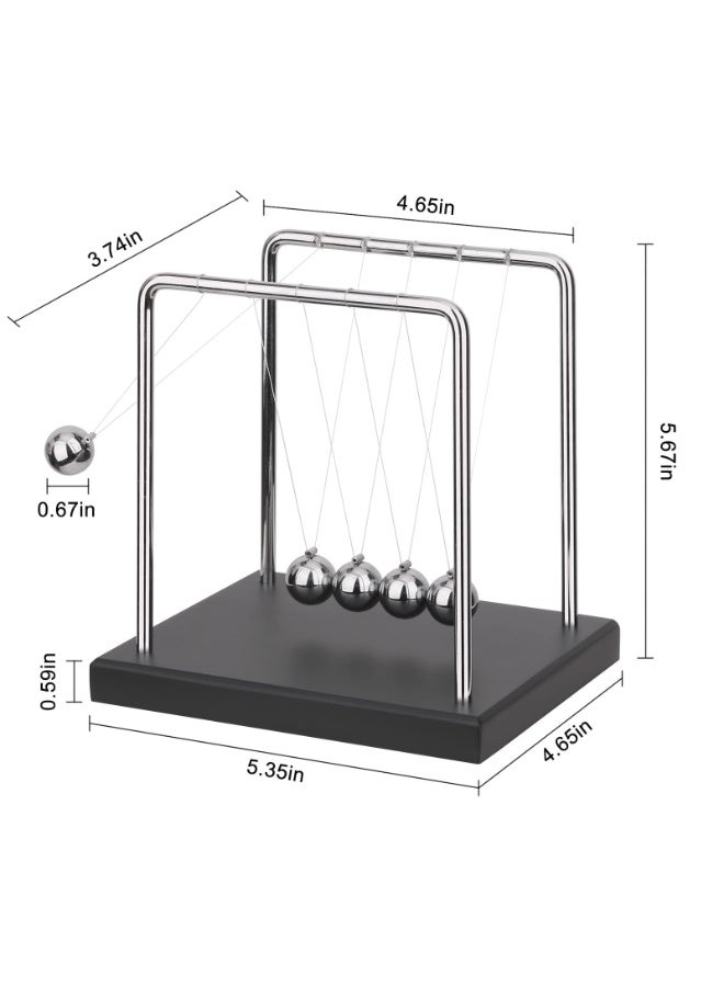 Newton's Cradle Balance Balls Science Physics Desktop Kinetic Motion Toy - Image 2