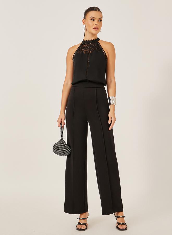 Styli Black Lace Detail Sleeveless Top  - Image 3