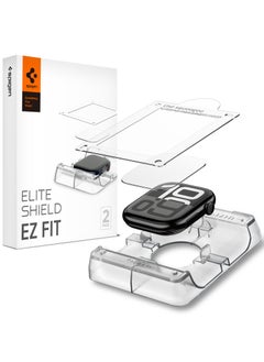 Spigen Elite Shield EZ Fit Apple Watch Series 10 (42mm) Screen Protector Flexible Film [2 PACK] with Auto Align Install Kit  - Image 1