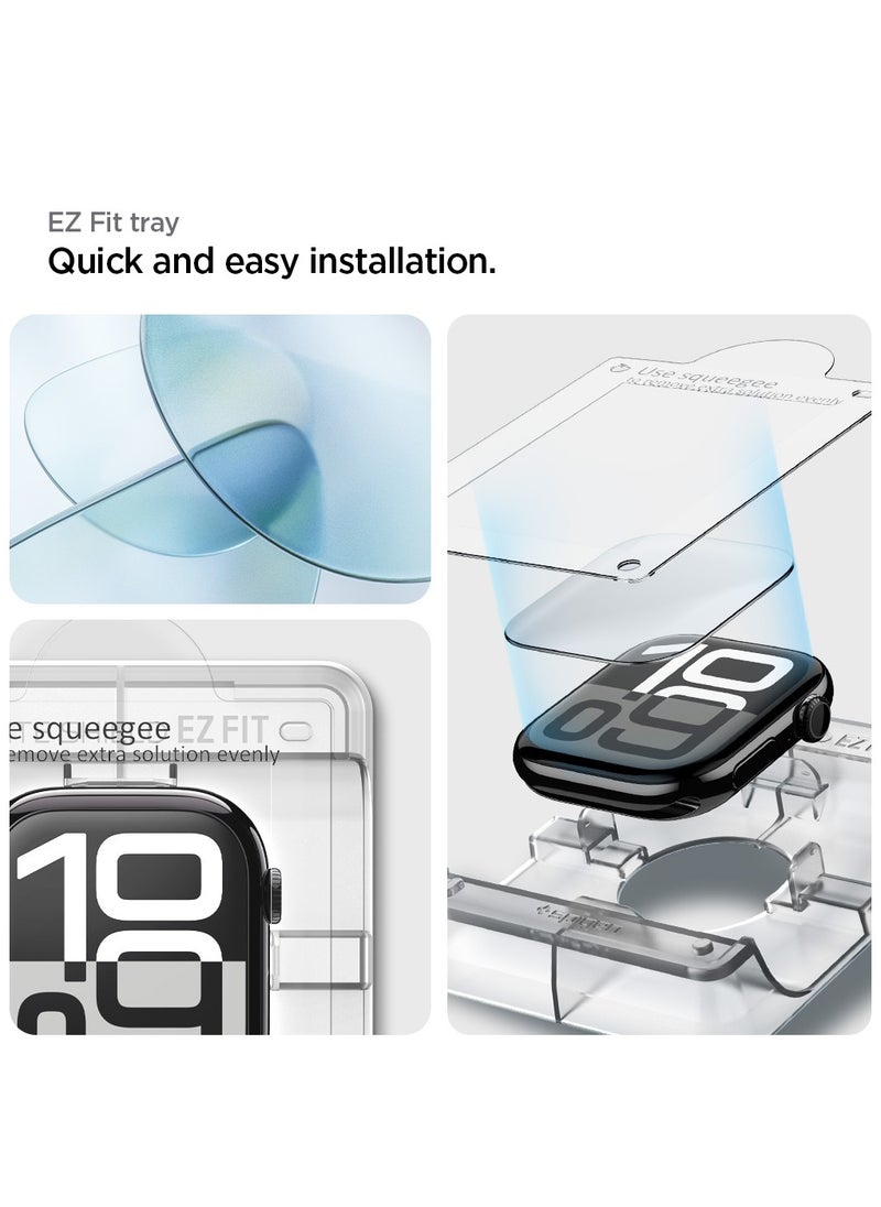 Spigen Elite Shield EZ Fit Apple Watch Series 10 (42mm) Screen Protector Flexible Film [2 PACK] with Auto Align Install Kit  - Image 3