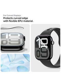 Spigen Elite Shield EZ Fit Apple Watch Series 10 (42mm) Screen Protector Flexible Film [2 PACK] with Auto Align Install Kit  - Image 5