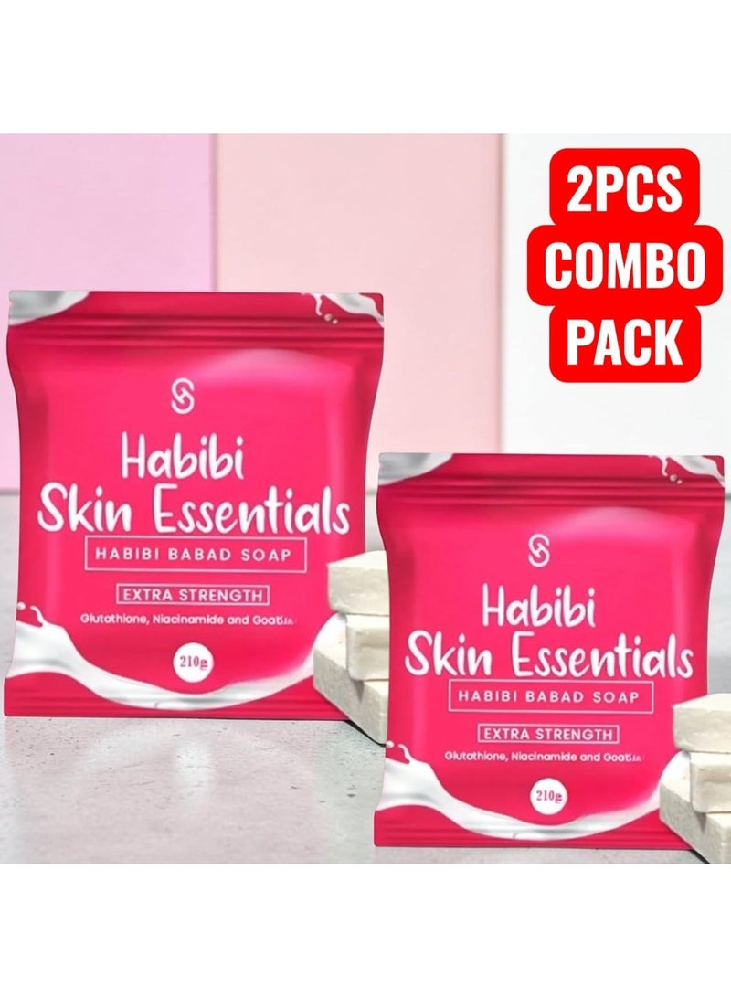 Habibi Skin Essentials Habibi Babad Soap 2PC Combo 2x210g – Glutathione, Niacinamide & Goat Milk for Brightening, Hydrating & Smooth Skin - Image 1